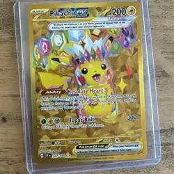 Pikachu EX #247/191 English Pokemon Sv08 Surging Sparks Hyper Rare Gold NM - Image 1