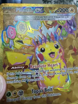 Pikachu EX #247/191 English Pokemon Sv08 Surging Sparks Hyper Rare Gold NM - Image 2