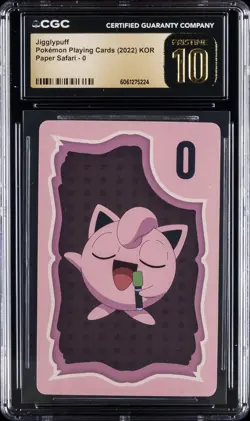 2022 POKEMON PLAYING CARDS KOR PAPER SAFARI #0 JIGGLYPUFF CGC 10 PERFECT - Image 1
