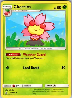 Cherrim Uncommon SM - Ultra Prism 11/156 LP Pokemon Card - Image 1