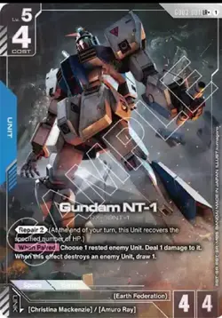 Gundam NT-1 (LR+)Gundam Card Game . Steel Requiem LR+ GDO3-001 - Image 2