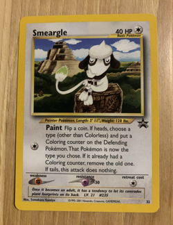 SMEARGLE 2001 POKEMON BLACK STAR PROMO CARD #32 NM - Image 1