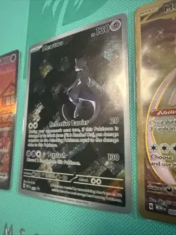 Pokemon TCG 151 UPC Promo Set Mew 053, Mewtwo 052, Metal Mew 205 Near Mint - Image 5