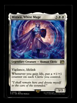MINWU, WHITE MAGE Final Fantasy #26 FIN(NM+)(MTG) - Image 1