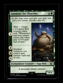 SUMMON: FAT CHOCOBO Final Fantasy #202 FIN(NM+)(MTG) - Image 1
