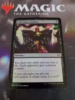 Mtg. Infectious Inquiry. Foil. Phyrexia: All Will Be One. Pack Fresh - Image 1