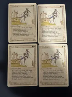 MTG - Magic The Gathering - White Knight X 4 - Revised - NP/NM! - Image 1