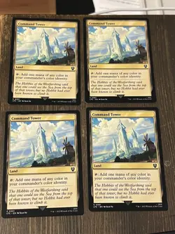 MTG - 4 x COMMAND TOWER - Playset of 4 - Lord of the Rings LOTR NM Magic - Image 1