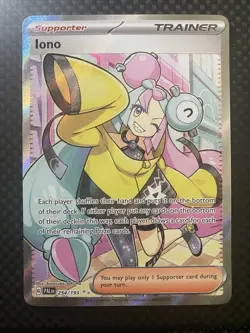 Pokemon TCG Iono 254/193 Sv02: Paldea Evolved Ultra Rare Holo - Image 1