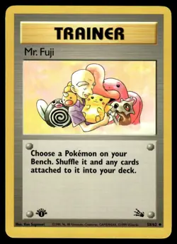 Pokemon TCG Fossil 1st Edition #58/62 Mr. Fuji LP+ - Image 1