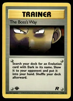 Pokemon TCG Team Rocket 1st Edition #73/82 Boss's Way LP+ - Image 1