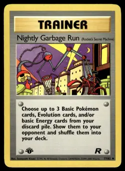Pokemon TCG Team Rocket 1st Edition #77/82 Nightly Garbage Run LP+ - Image 1