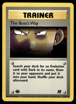 Pokemon TCG Team Rocket 1st Edition #73/82 Boss's Way LP+ - Image 1