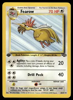 Pokemon TCG Jungle 1st Edition #36/64 Fearow LP+ - Image 1