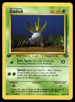 Pokemon TCG Jungle 1st Edition #58/64 Oddish LP+ - Image 1