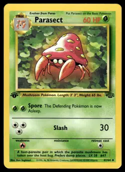 Pokemon TCG Jungle 1st Edition #41/64 Parasect LP+ - Image 1