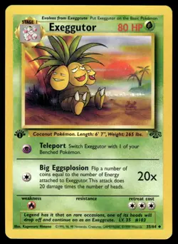 Pokemon TCG Jungle 1st Edition #35/64 Exeggutor LP+ - Image 1