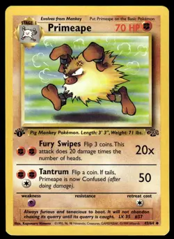 Pokemon TCG Jungle 1st Edition #43/64 Primeape LP+ - Image 1