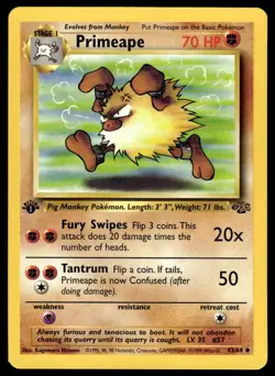 Pokemon TCG Jungle 1st Edition #43/64 Primeape LP+ - Image 1