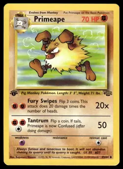 Pokemon TCG Jungle 1st Edition #43/64 Primeape LP+ - Image 1