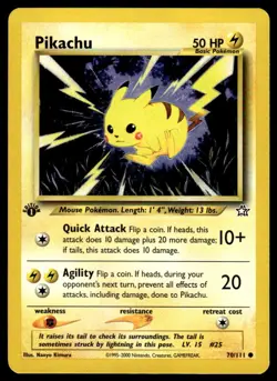 Pokemon TCG Neo Genesis #070/111 Pikachu 1st Edition LP+ - Image 1