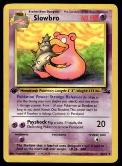 Pokemon TCG Fossil 1st Edition #43/62 Slowbro LP+ - Image 1