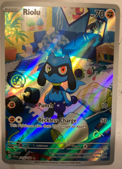 POKEMON PSA 9 RIOLU ILLUSTRATION RARE 215/198 SCARLET e VIOLET ENGLISH 2023! - Image 1