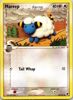 Mareep 54/101 Common Dragon Frontiers Pokemon LP - Image 1