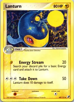 Lanturn 40/115 Uncommon Unseen Forces Pokemon NM - Image 1