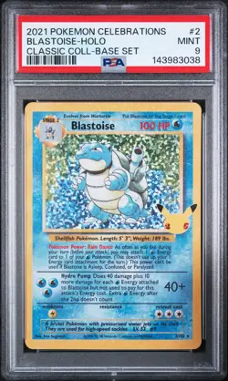 2021 POKEMON CELEBRATIONS CLASSIC COLLECTION #2 BLASTOISE-HOLO PSA 9 - Image 1