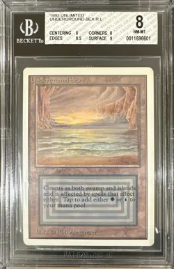 1993 MTG Unlimited Underground Sea Magic the Gathering BGS 8 Near Mint - Image 1