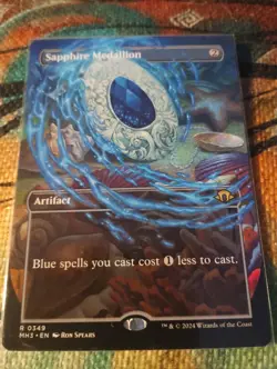 BORDERLESS Sapphire Medallion - MH3 - NM - Magic: The Gathering - MTG - Image 1