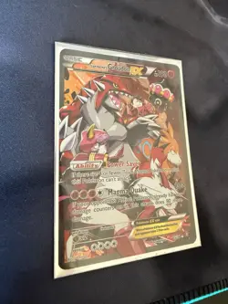 Pokemon TCG Double Crisis Groudon EX 15/34 Team Magma's Full Art Holo Rare - Image 3