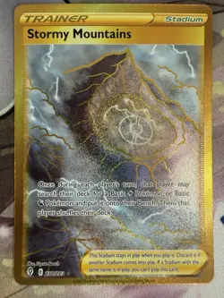 Stormy Mountains - 232/203 - Pokemon Evolving Skies Sword Shield Secret Rare NM - Image 1