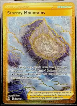 Pokemon Stormy Mountains 232/203 Evolving Skies Sword & Shield SECRET RARE - Image 1