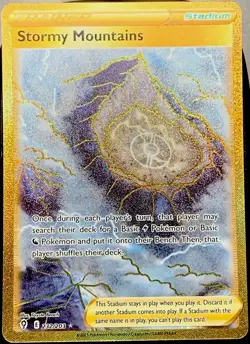Pokemon Stormy Mountains 232/203 Evolving Skies Sword & Shield SECRET RARE - Image 2