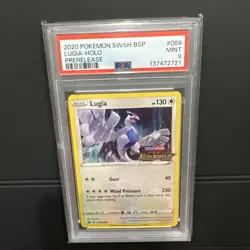 2020 POKEMON SWSH BLACK STAR PROMO #069 LUGIA-HOLO PRERELEASE PSA 9 MINT - Image 3