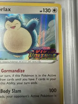 PSA 9 MINT Snorlax SWSH068 PRERELEASE Vivid Voltage Stamped PROMO Pokemon🔥 - Image 2