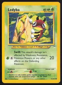 Pokemon TCG | Ledyba 71/105 | Common | Neo Destiny | Lightly Played - Image 2