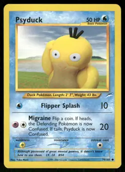 Pokemon Tcg Psyduck #79 Pokemon Neo Destiny LP - Image 1