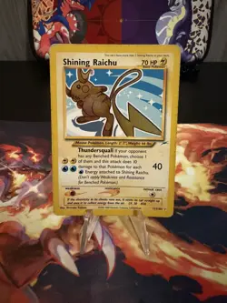 2002 Pokemon TCG Neo Destiny #111/105 Shining Raichu Secret Rare Holo - Image 1