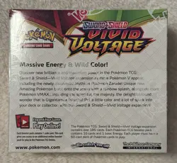 Pokemon TCG Sword&Shield Vivid Voltage Booster Box Factory Sealed - Image 2