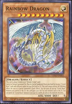 Rainbow Dragon LED2-EN043 Legendary Duelists: Ancient Millennium - Yugioh Card - Image 1