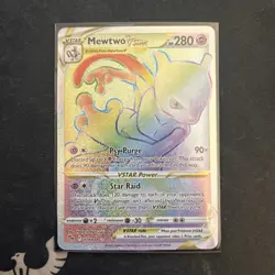 Pokemon Mewtwo VSTAR Secret Rare Full Art Holo 079/078 Pokemon GO Card - Image 1