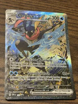 Greninja ex SVP 132 Scarlet & Violet Full Art Black Star Promo Pokemon Card NM - Image 1