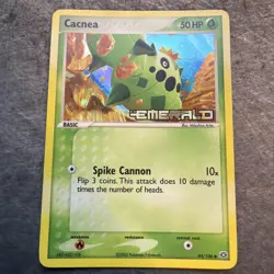 Cacnea 44/106 Reverse Holo Stamped 2005 Pokemon EX Emerald Card MP - Image 1