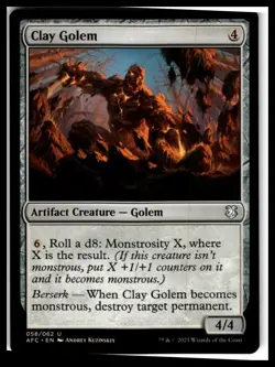 Commander: Adventures in the Forgotten Realms #58 Clay Golem - Image 1