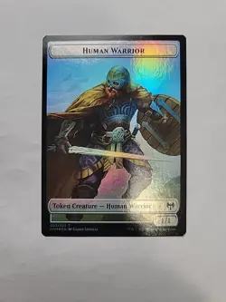 MTG - Human Warrior / Shapeshifter Token Foil KHM #003 - Image 1