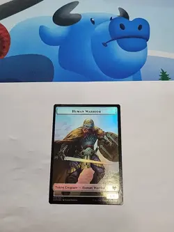 MTG - Human Warrior / Shapeshifter Token Foil KHM #003 - Image 2