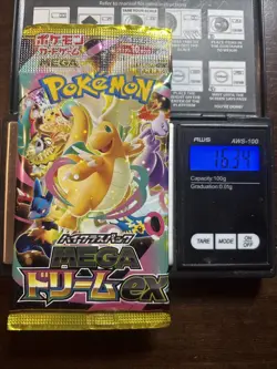 Heavy 16.34g Pokemon Sealed Mega Dream EX Japanese Booster Pack - Image 1